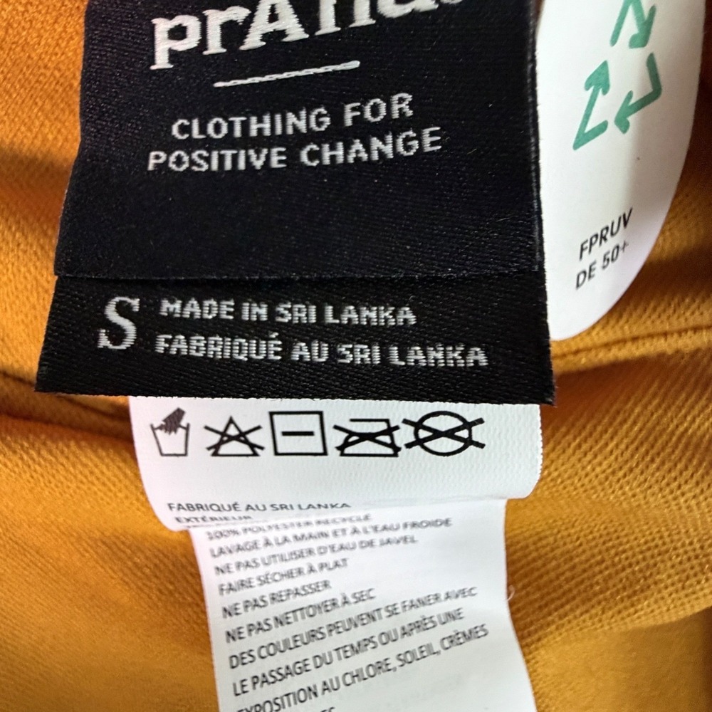 Prana Womens Mustard Yellow ECONYL UPF 50+‎ Bikini Bottoms Small NWT - Picture 4 of 7